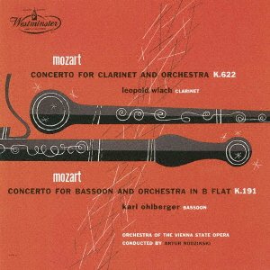 Cover for Mozart / Wlach,leopold · Mozart: Clarinet Cto in a Major / Bassoon Cto in B (CD) [Japan Import edition] (2023)