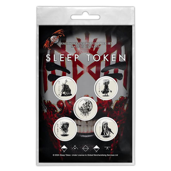 Cover for Sleep Token · Sleep Token Button Badge Pack: Vessel Mask (MERCH)