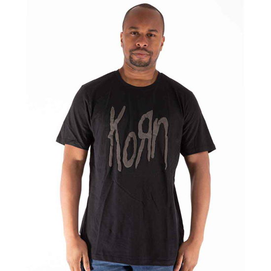 Korn Unisex Hi-Build T-Shirt: Logo - Korn - Merchandise -  - 5056561075051 - March 10, 2023