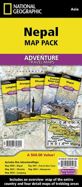 Nepal, Map Pack Bundle: Travel Maps International Adventure / Destination Map - National Geographic Maps - Adventure - Livres - National Geographic Maps - 9781597756051 - 23 septembre 2015