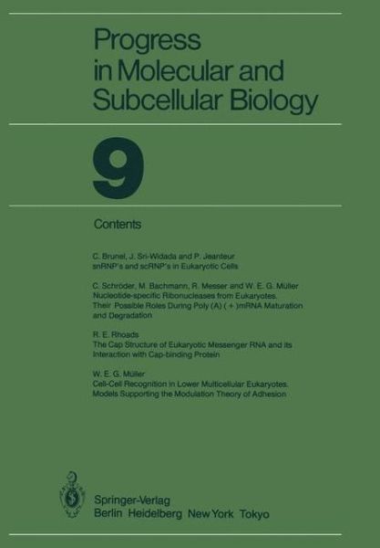 Cover for M Bachmann · Progress in Molecular and Subcellular Biology - Progress in Molecular and Subcellular Biology (Paperback Book) [Softcover reprint of the original 1st ed. 1985 edition] (2011)