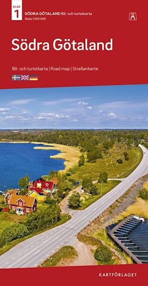 Cover for Kartförlaget · Bil- &amp; turistkartan: Södra Götaland : bil- och turistkarta - road map - Straßenkarte (Gebundenes Buch) (2022)