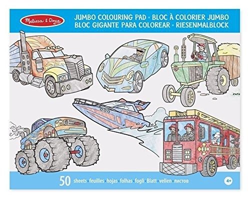 Jumbo Coloring Pad - Vehicles - Melissa And Doug - Andet -  - 0000772142052 - 