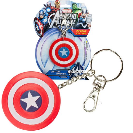 Captain America Shield 3 Bendable Keychain - Captain America Shield 3 Bendable Keychain - Merchandise - MARVEL - 0054382546052 - July 24, 2015