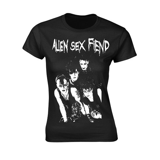 Cover for Alien Sex Fiend · Band Photo (T-Shirt, Girlie Womens: 8, Black) (MERCH) [size S] [Black edition] (2019)