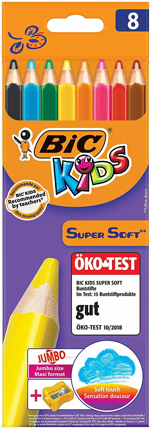 BIC Kids Supersoft 8st. - Bic - Marchandise - Bic - 3086123277052 - 
