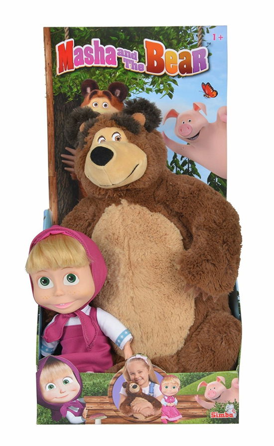 Masha and The Bear - Big Plush Bear and Doll - Simba - Merchandise - Simba Toys - 4006592025052 - 