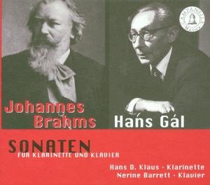 Cover for Brahms / Gal / Klaus / Barret · Sonatas for Clarinet &amp; Piano (CD) (1998)