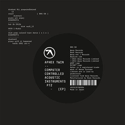 Cover for Aphex Twin · Computer Controlled Acoustic Instruments Pt2 EP &lt;limited&gt; (CD) [Japan Import edition] (2017)