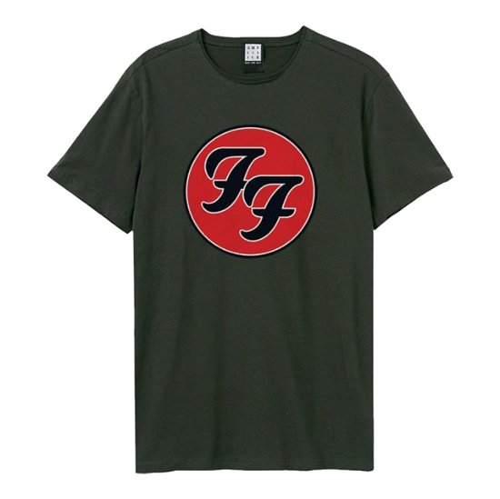 Foo Fighters - Double F Logo Amplified Small Vintage Charcoal T Shirt - Foo Fighters - Produtos - AMPLIFIED - 5054488795052 - 