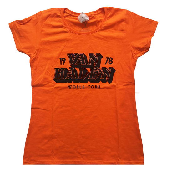 Van Halen Ladies Tee: World Tour '78 - Van Halen - Gadżety -  - 5056368680052 - 