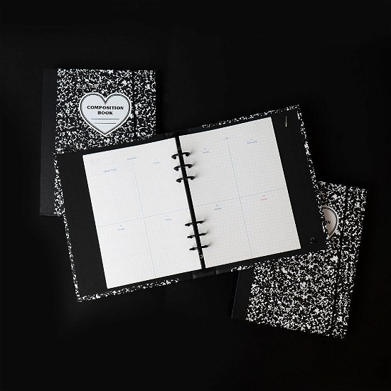 Cover for LUCALAB A5 Composition Hard Cover · A5 25R White Ring Binder (CD) [Incl. 10 pockets edition] [Black] (2023)