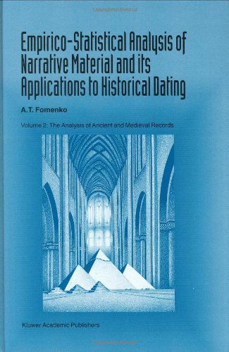 Cover for A. T. Fomenko · Empirico-statistical Analysis of Narrative Material and Its Applications to Historical Dating (Analysis of Ancient and Medieval Records) (Hardcover Book) (1993)