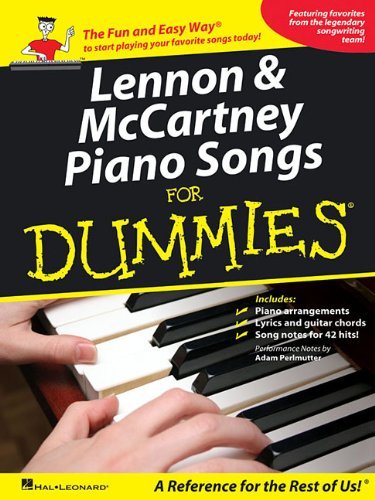 Cover for Paul Mccartney · Lennon &amp; Mccartney Piano Songs for Dummies (Pocketbok) (2010)