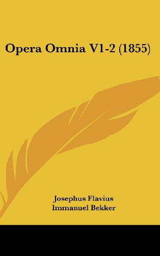 Cover for Josephus Flavius · Opera Omnia V1-2 (1855) (Hardcover Book) (2008)