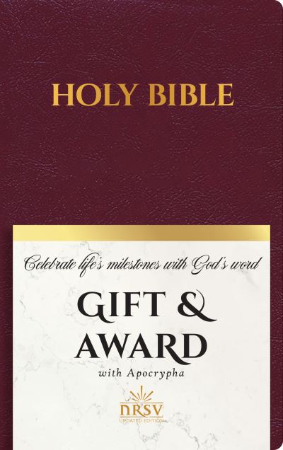 Cover for National Council of Churches · NRSV Updated Edition Gift &amp; Award Bible with Apocrypha (Imitation Leather, Burgundy) (Hardcover Book) (2022)