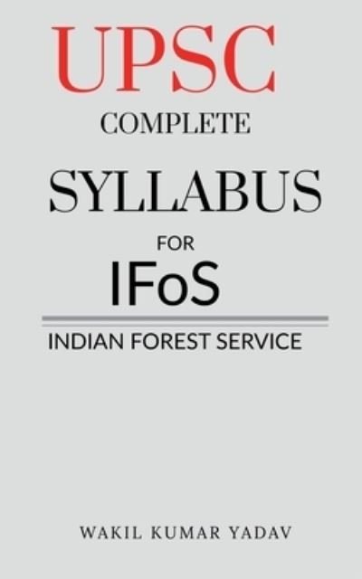 Cover for Repro Books Limited · UPSC COMPLETE SYLLABUS FOR IFoS (Taschenbuch) (2022)