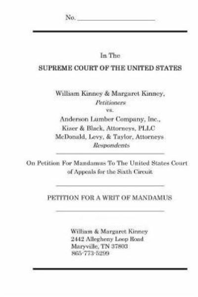 Cover for William Kinney · Petition for a Writ of Mandamus (Taschenbuch) (2019)