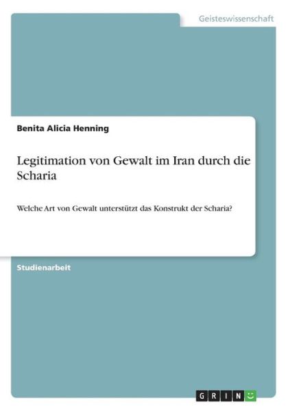 Cover for Henning · Legitimation von Gewalt im Iran (Book)