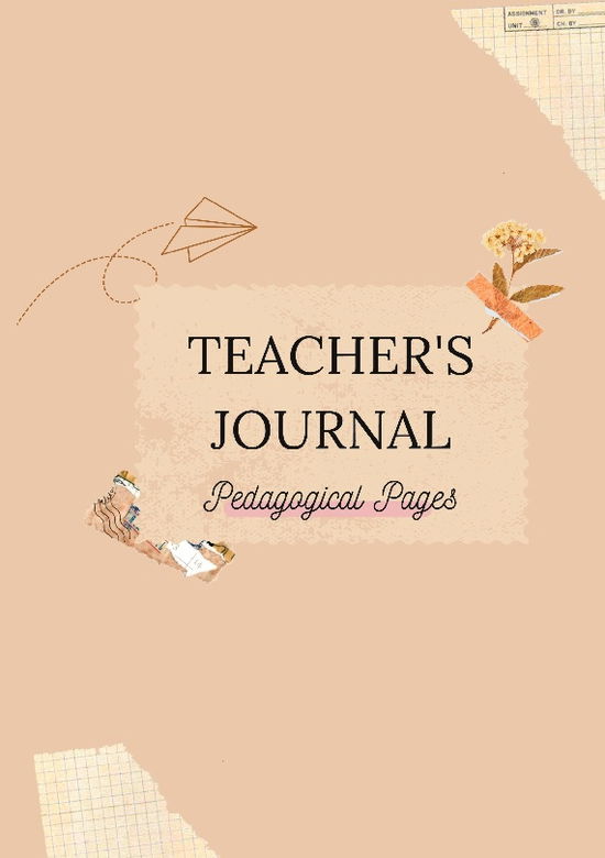 Cover for Teacher's journal : pedagogical pages (Paperback Book) (2023)