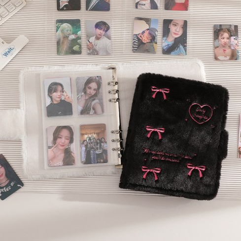 Cover for PlanWow ​​Fur Binder Photocard Holder Album (Photocard Holder) [Black Fur edition] (2025)