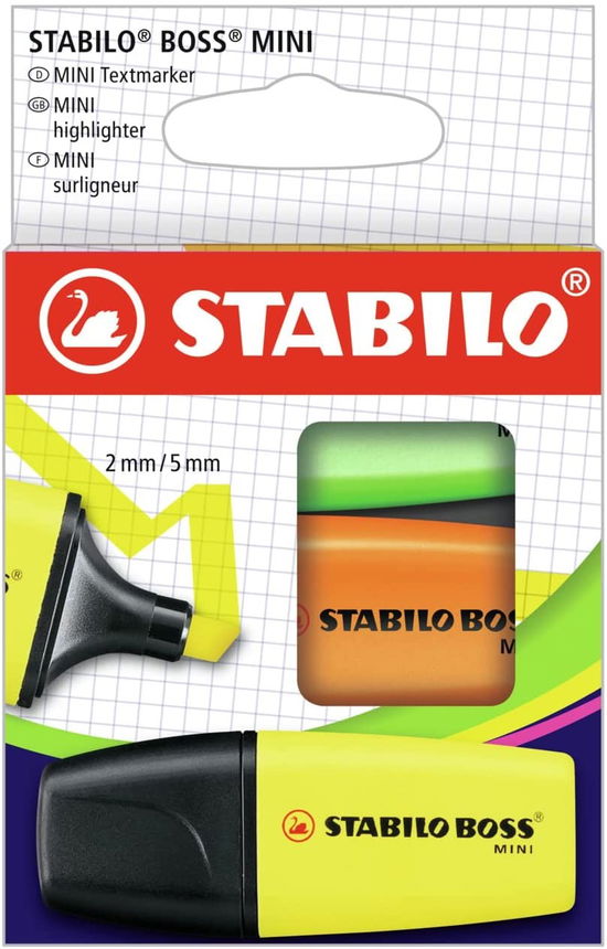 Cover for Stabilo · STABILO BOSS MINI Textmarker farbsortiert, 3 St. (MERCH)