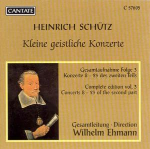 Cover for Schutz / Ehmann · Kleine Geistliche Konzerte (CD) (1995)