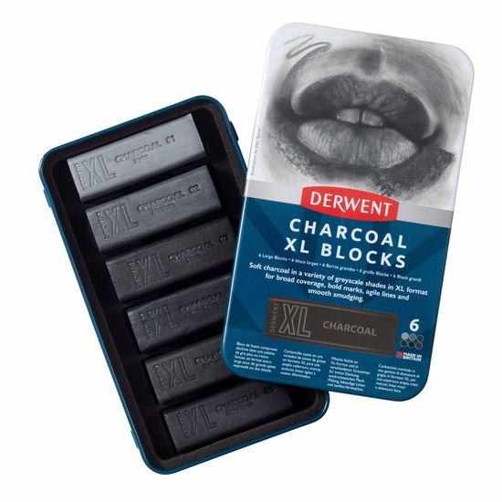 Cover for Derwent · Charcoal Xl Blocks Tin Of 6 (601069) (Toys)