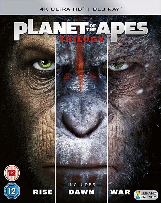 Planet of the Apes Trilogy Boxset 4k Uhd - Rupert Wyatt - Filme - 20TH CENTURY FOX - 5039036091053 - 29. Oktober 2018