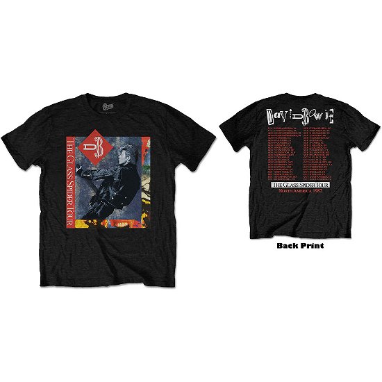 Cover for David Bowie · David Bowie Unisex T-Shirt: Glass Spider Tour (Back Print) (T-shirt) [size S] [Black - Unisex edition]