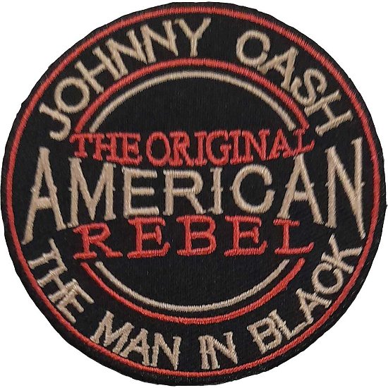 Johnny Cash Standard Woven Patch: American Rebel - Johnny Cash - Marchandise -  - 5056368696053 - 