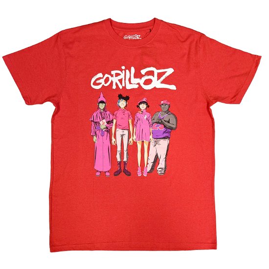Gorillaz Unisex T-Shirt: Cracker Island Standing Group - Gorillaz - Mercancía -  - 5056561071053 - 