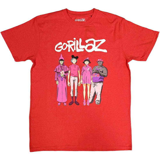 Gorillaz Unisex T-Shirt: Cracker Island Standing Group - Gorillaz - Koopwaar -  - 5056561071053 - 