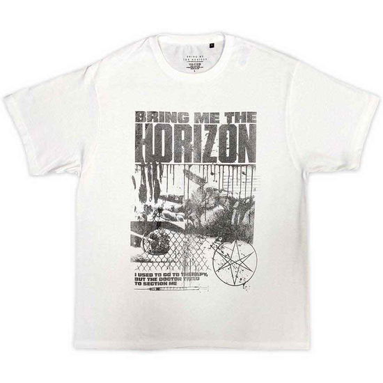 Cover for Bring Me The Horizon · Bring Me The Horizon Unisex T-Shirt: Therapy (White) (T-shirt) [size S] (2023)