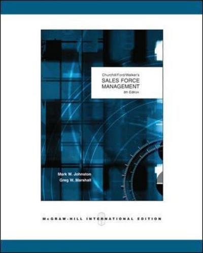 Cover for Mark Johnston · Churchill / Ford / Walker's Sales Force Management (Paperback Book) (2005)