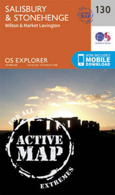 Cover for Ordnance Survey · Salisbury and Stonehenge - OS Explorer Active Map (Map) [September 2015 edition] (2015)
