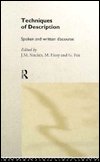 Cover for Gwyneth Fox · Techniques of Description: Spoken and Written Discourse (Gebundenes Buch) (1993)