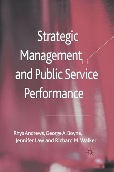 Cover for Andrews · Strategic Management and Public (Bok) (2011)