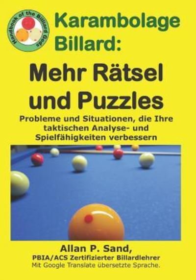 Cover for Allan P Sand · Karambolage Billard - Mehr R tsel Und Puzzles (Paperback Book) (2019)