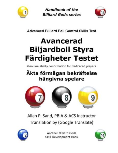 Cover for Allan P Sand · Avancerad Biljardboll Styra F rdigheter Testet (Paperback Book) (2018)