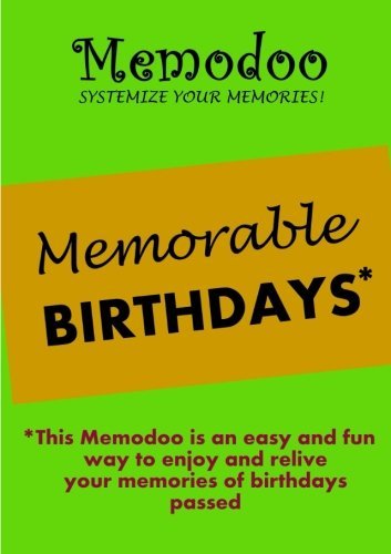 Memodoo Memorable Birthdays - Memodoo - Livros - Confetti Publishing - 9781939235053 - 7 de novembro de 2012