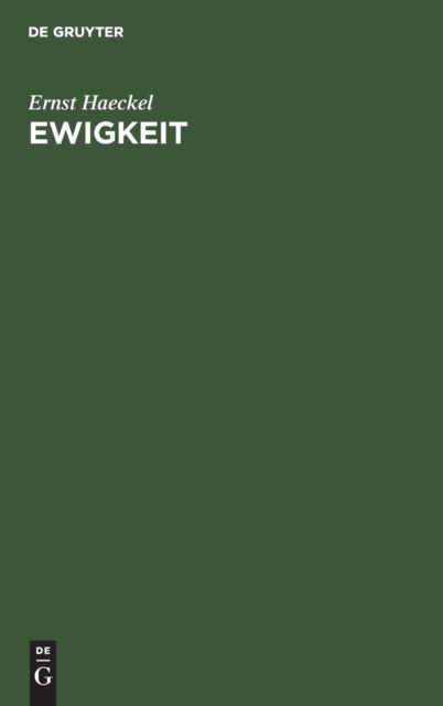 Cover for Ernst Haeckel · Ewigkeit (N/A) (2020)