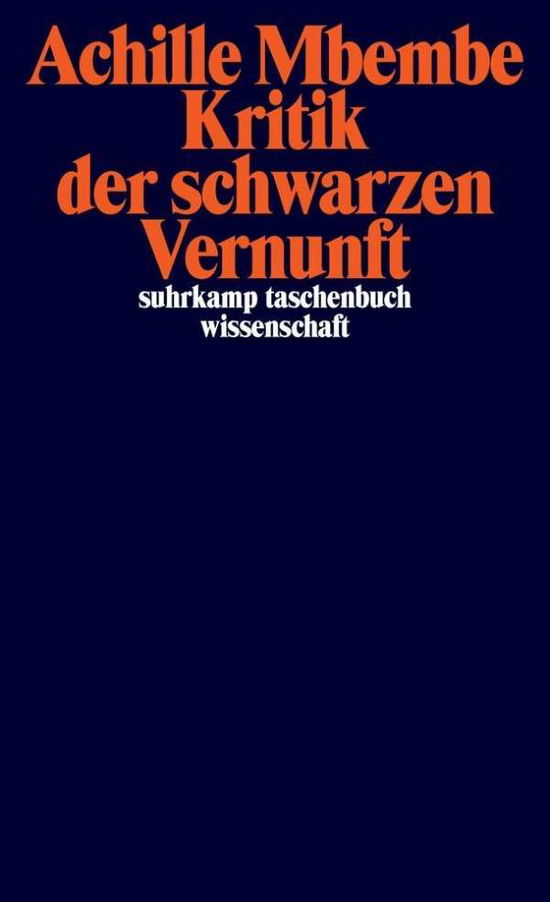 Cover for Achille Mbembe · Suhrk.TB.Wi 29805 Mbembe:Kritik der sch (Book)