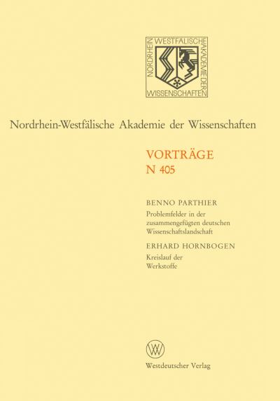 Cover for Benno Parthier · Nordrhein-Westfalische Akademie der Wissenschaften - Rheinisch-Westfalische Akademie der Wissenschaften (Paperback Book) [1994 edition] (1994)