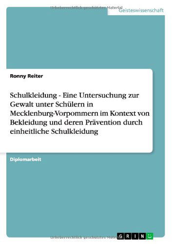 Cover for Reiter · Schulkleidung - Eine Untersuchun (Book) [German edition] (2013)