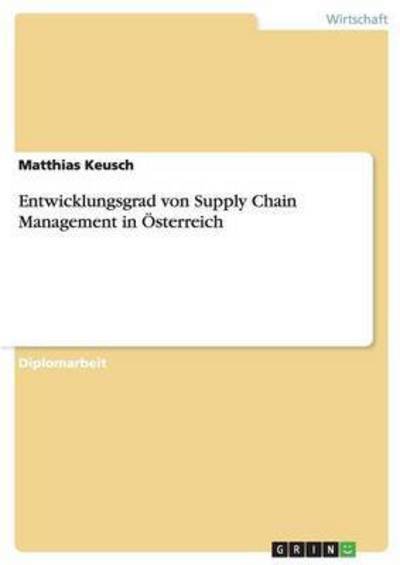 Cover for Keusch · Entwicklungsgrad von Supply Chai (Bok)