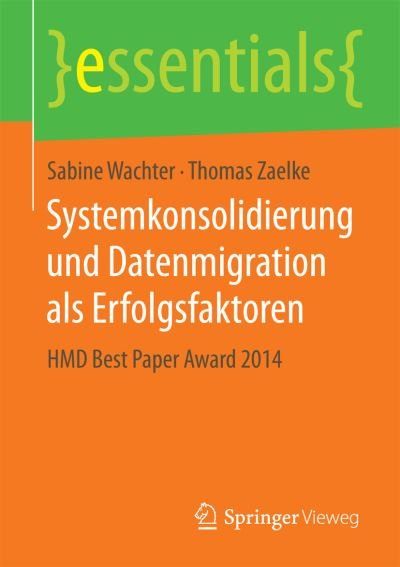 Cover for Wachter · Systemkonsolidierung und Datenm (Book) (2016)