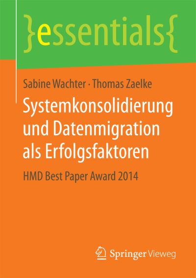 Cover for Wachter · Systemkonsolidierung und Datenm (Bog) (2016)