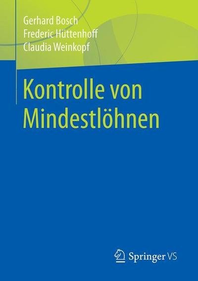 Cover for Bosch · Kontrolle von Mindestloehnen (Book) [1. Aufl. 2019 edition] (2019)