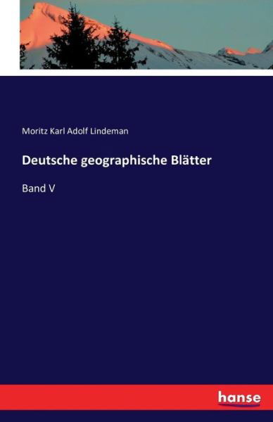 Cover for Lindeman · Deutsche geographische Blätter (Book) (2016)